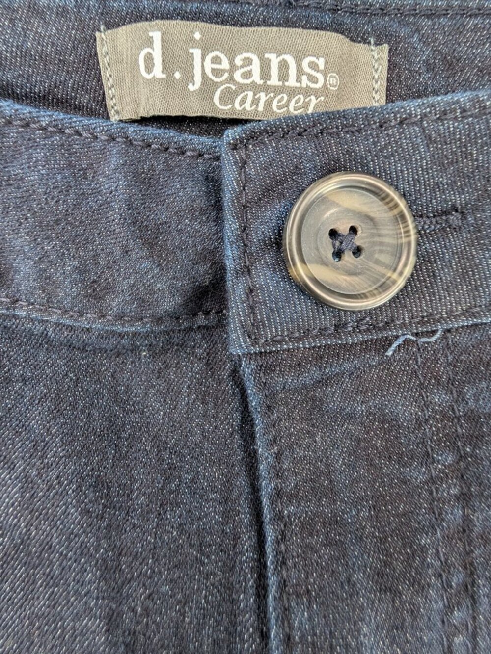 D Jeans Career Denim Pants Womens Size 10 Trousers High Rise Straight Dark Wash - Picture 2 of 7